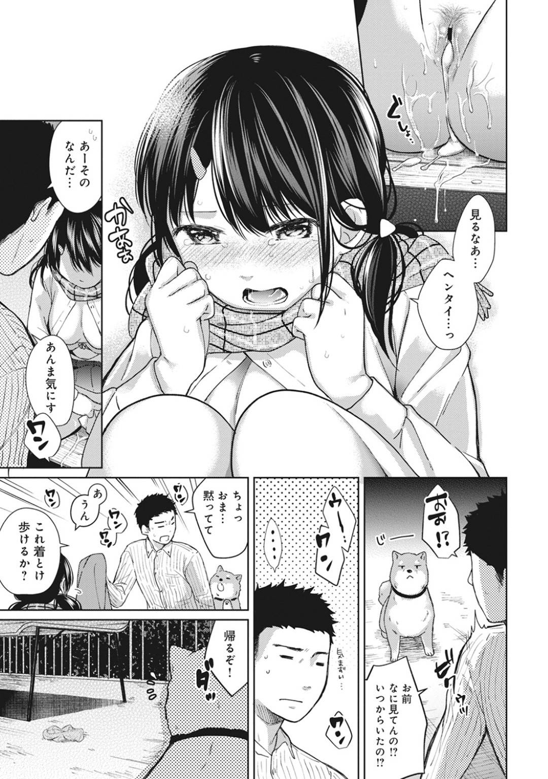 健の家に改めて引っ越して来た茜。バイトの帰りを待っててくれた健との帰り道に公園に寄ってから帰ろうとするが...誰かに見られそうな夜の公園で発情してしまった2人の青姦中出しセックス【二三月そう：1LDK+JKいきなり同居？密着！？初エッチ！？】