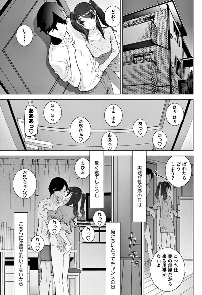 家族の垣根を越えて義兄と肉体関係になってしまったツインテール義妹…ゴムがなくても先っちょだけと言い張る義兄を拒否することが出来ず一度中に出されたら何度出されても同じという理由でそのまま連続大量中出しセックス【志乃武丹英:義妹家族計画】